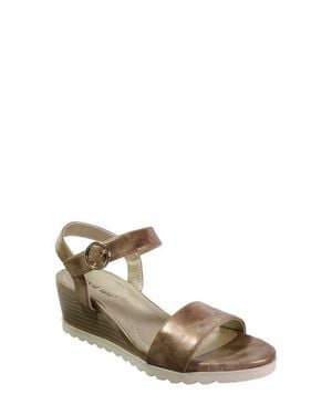 David Tate Knockout Ankle Strap Wedge Sandal - Multicolor