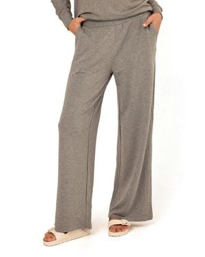 Threads For Thought Esmeralda Feather Wide Leg Pants - Gray