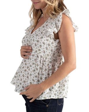 Cache Coeur Butterfly Top For Pregnancy And Breastfeeding Suzanne - Gray