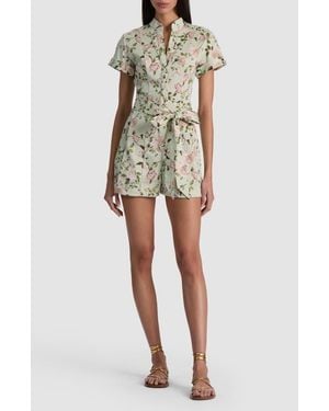 Alice + Olivia Lucy Floral Belted Romper - Multicolor