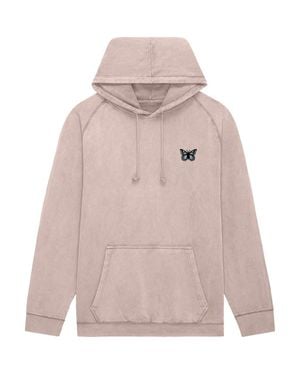 Alix Butterfly Mineral Washed Hoodie - Pink