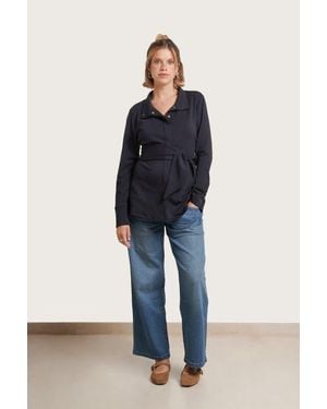 Nom Maternity Elevated Maternity & Nursing Jacket - Blue