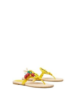 Tory Burch Miller Beaded Espadrille Sandal - Yellow