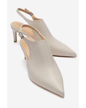 Prologue Shoes Vosalie Slingback Stiletto Pump - White