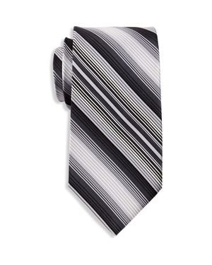 Synrgy by DXL Big & Tall Futuristic Striped Tie - Gray