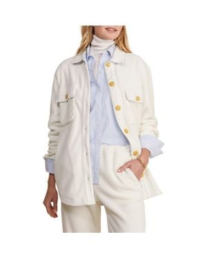 Vineyard Vines Harbor Fleece Shirt Jacket - White