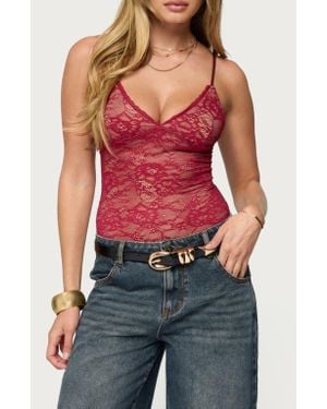 Edikted Lace Bodysuit - Red