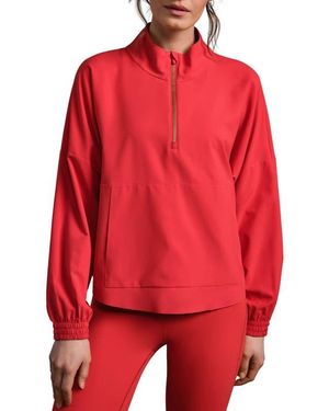 Rhone Mirage Water-Repellent Half-Zip Jacket - Red