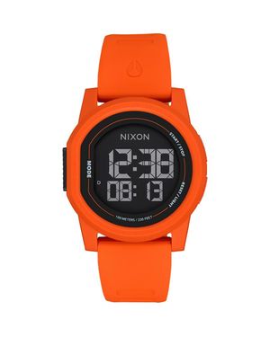 Nixon Disk Chronograph Rubber Strap Watch, 39Mm - Orange