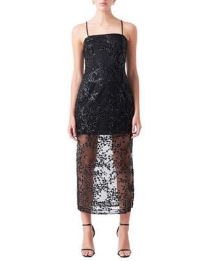 Endless Rose Sequin Midi Dress - Black