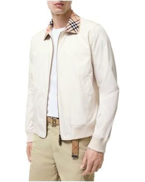 Burberry Gabardine Glenfields Harrington Jacket - White