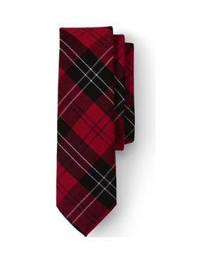Lands' End School Uniform Kids Plaid To Be Tied Tie - Red