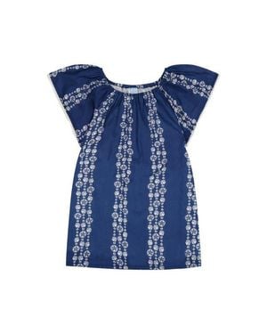 MER ST BARTH Mini Capucine Girls Caftan - Blue