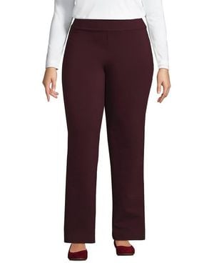 Lands' End Starfish Mid Rise Straight Leg Pants - Purple