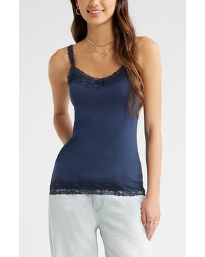 BP. Lace Trim Camisole - Blue