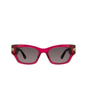 Stuart Weitzman 52Mm Gradient Rectangular Sunglasses - Red