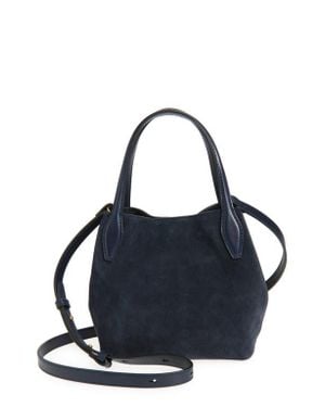 Madewell The Mini Suede Shopper Tote - Blue