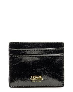 Frances Valentine Leather Card Case - Black