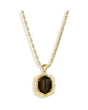 Kendra Scott Daphne Frame Stone Pendant Necklace - Metallic