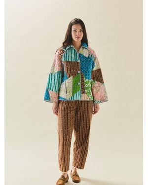 Eddy Quilted Scrap Jacket - Green