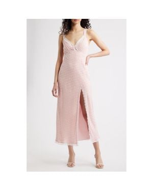 LoveShackFancy Beverly Lace Detail Slipdress - Pink
