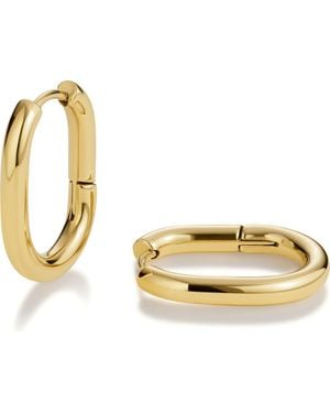 D.Louise Oval Hoop Earrings - Metallic