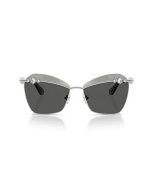 Swarovski 57Mm Butterfly Sunglasses - Gray