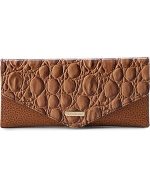 Brahmin Veronica Croc Embossed Leather Wallet - Brown