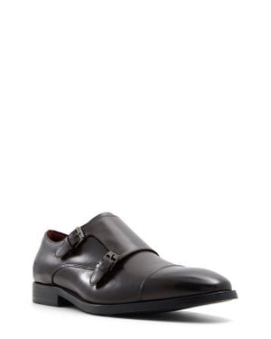ALDO Zigof Cap Toe Double Monk Strap Shoe - Brown