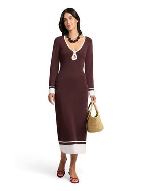 Onia Linen Tencel Maxi Dress - Red