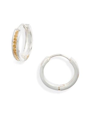 Anna Beck Small Classic Hoop Earrings - White