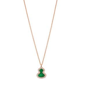 Qeelin Wulu Jade & Diamond Pendant Necklace - Metallic