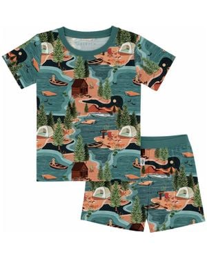 Fletch Lake Days 2 Piece Shorts Set - Green