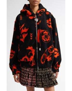 Chopova Lowena Oversize Hooded Fleece Jacket - Red