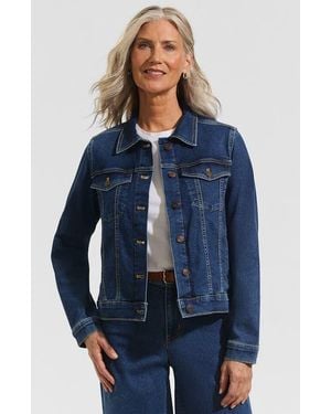 Lands' End Denim Trucker Jacket - Blue