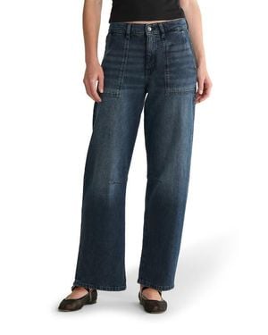 WARP+WEFT Bna Soft Curve Barrel Jeans - Blue