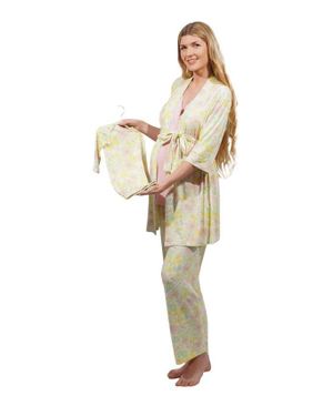 Everly Grey Analise During & After 5-Piece Maternity/Nursing Sleep Set For Mom & Baby - Natural
