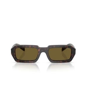 Prada 52Mm Rectangular Sunglasses - Green