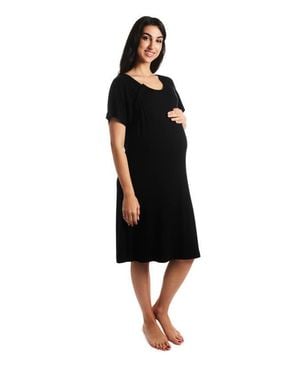 Everly Grey Rosa Maternity/Nursing Hospital Gown - Black