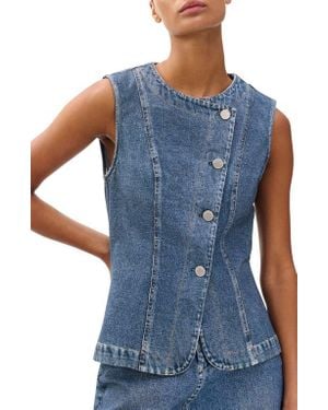 Rag & Bone Miramar Olivia Ponte Vest - Blue