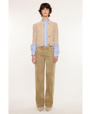 Kancan Wendy Mid Rise Wide Jeans - Natural