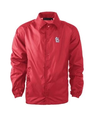 Dunbrooke St. Louis Cardinals Coach's Raglan Full-Snap Windbreaker Jacket - Red