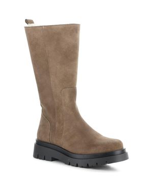 Bos. & Co. Suede Platform Wool-Lined Boots - Brown
