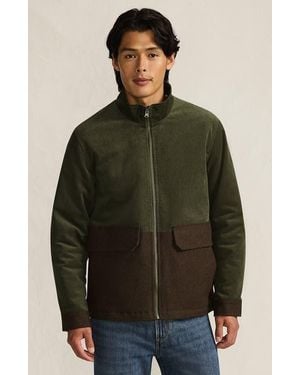 Lands' End Mixed Media Cord Jacket - Green