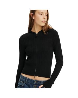 Cotton On Everfine Hooded Knit - Black
