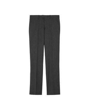 Burberry Wool Sloane Tailored Pants - Black