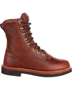 Georgia Boot Farm And Ranch Lacer Work Boot - Brown