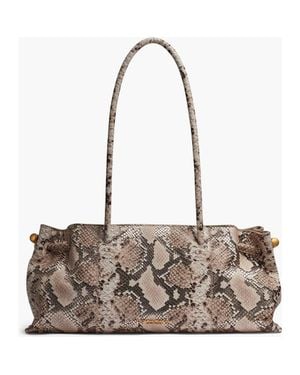 Donna Karan Cashmere Python Medium Tote - Metallic