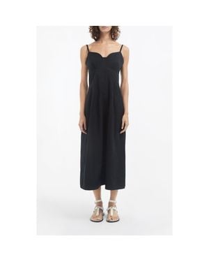 Co. Bustier Midi Dress - Black