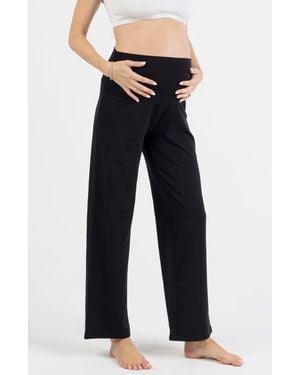 ANGEL MATERNITY Straight Cut Maternity Lounge Pants - Blue